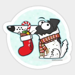 Xmas Doggie Sticker